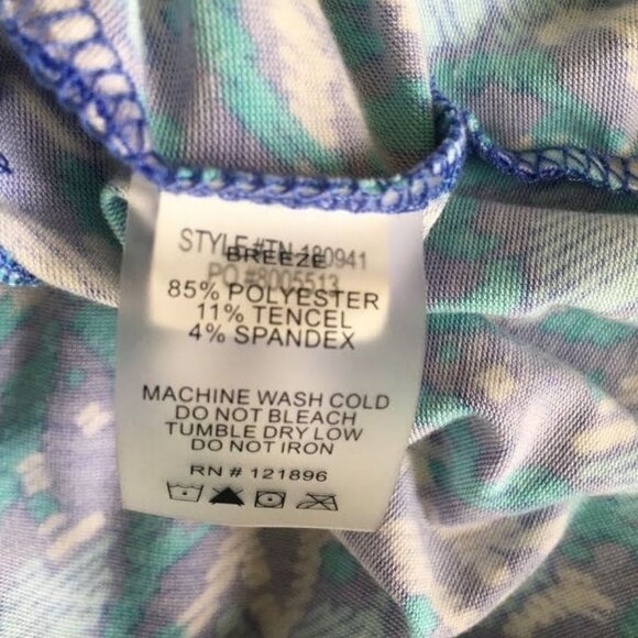 Title Nine Breeze Skirt Blue Teal White Geometric Print Women’s Size XL Active - Picture 6 of 9